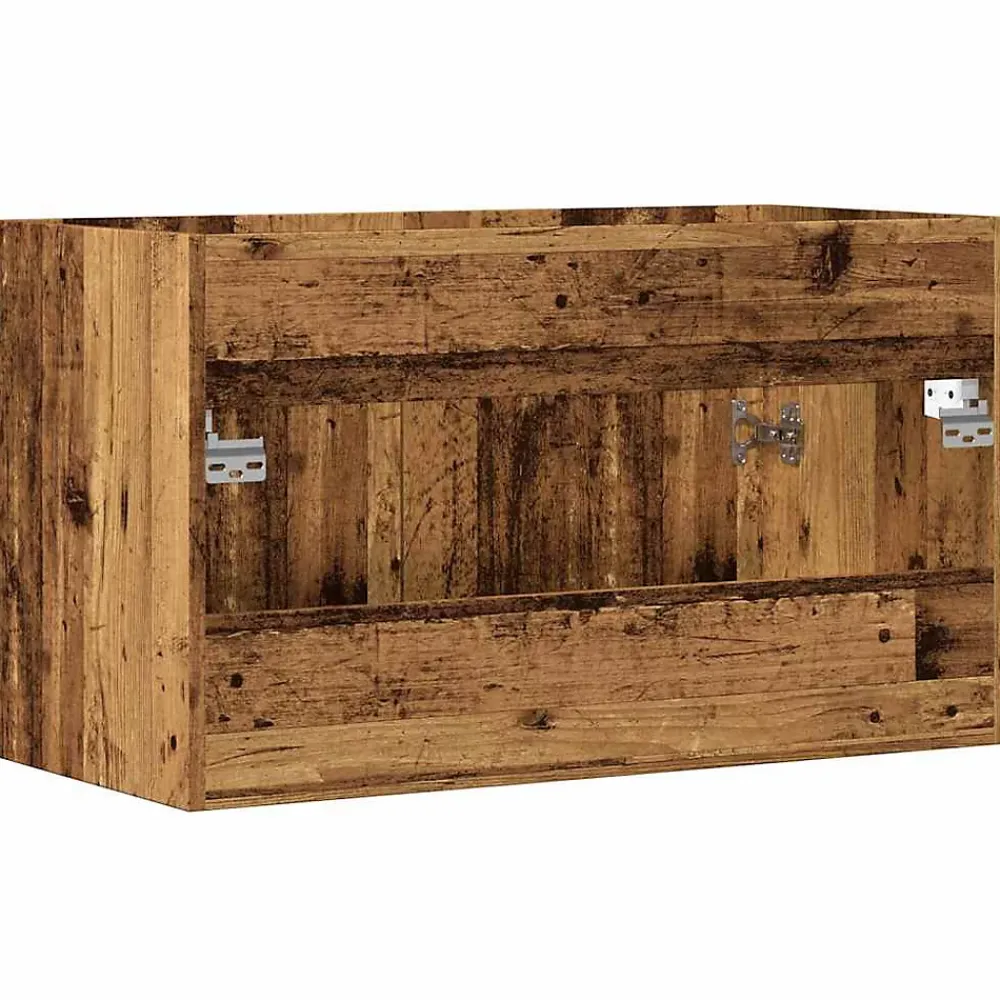 Vidaxl Meuble lavabo de salle de bain vieux bois bois d'ingénierie