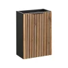 Lave-Mains|Furnidea Meuble lave main à suspendre XILO NOIR CHÊNE 40 cm