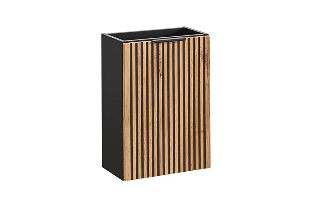 Lave-Mains|Furnidea Meuble lave main à suspendre XILO NOIR CHÊNE 40 cm