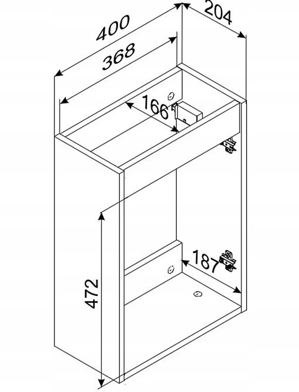Furnidea Meuble lave main à suspendre ADEL BLANC 40 cm