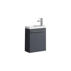 Plan Vasque Lave-Mains|Jindoli Meuble lave main vasque 40 cm gris laque Aquapixo