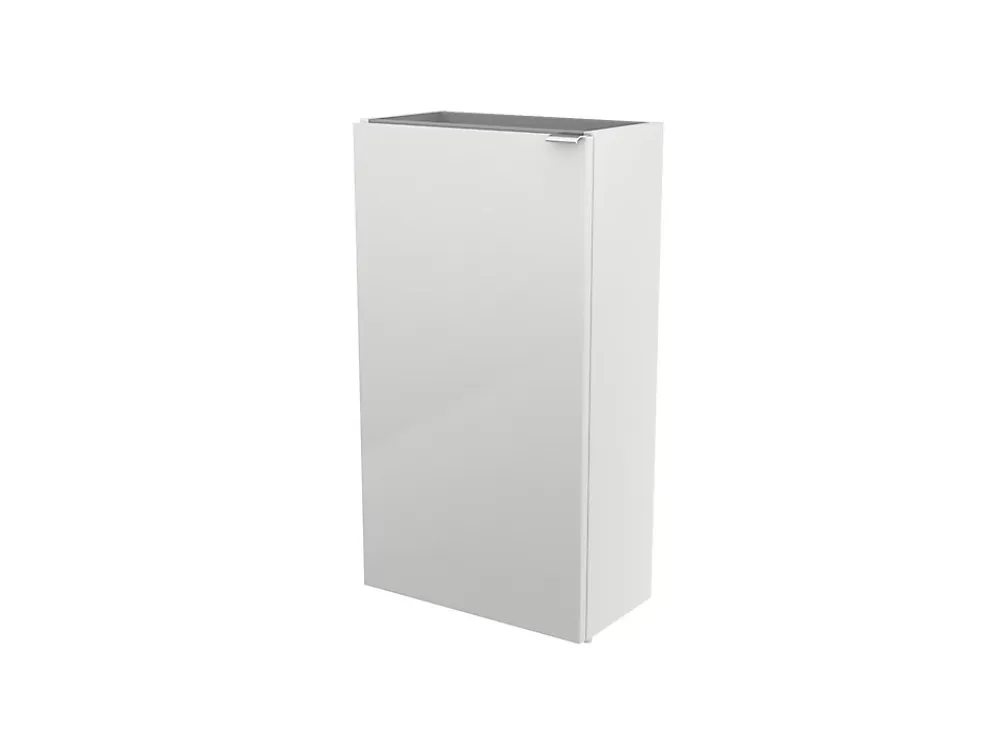 Lave-Mains|GoodHome Meuble lave mains à poser blanc brillant l.44 x H.79 x P.23 cm, Imandra