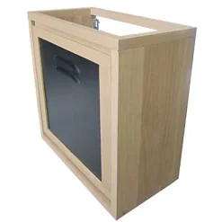 Lave-Mains|Cooke & Lewis Meuble lave mains à suspendre bois et noir l.44 x H.44 x P.23 cm, Indus