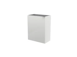GoodHome Meuble lave mains suspendu blanc brillant l.44 x H.55 x P.23 cm, Imandra