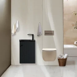 Jindoli Meuble lave-main Aquanero noir 40 cm