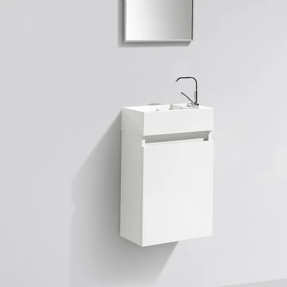 Lave-Mains|Stano Meuble lave-main salle de bain design SIENA largeur 40 cm blanc laque