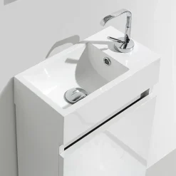 Lave-Mains|Stano Meuble lave-main salle de bain design SIENA largeur 40 cm blanc laque