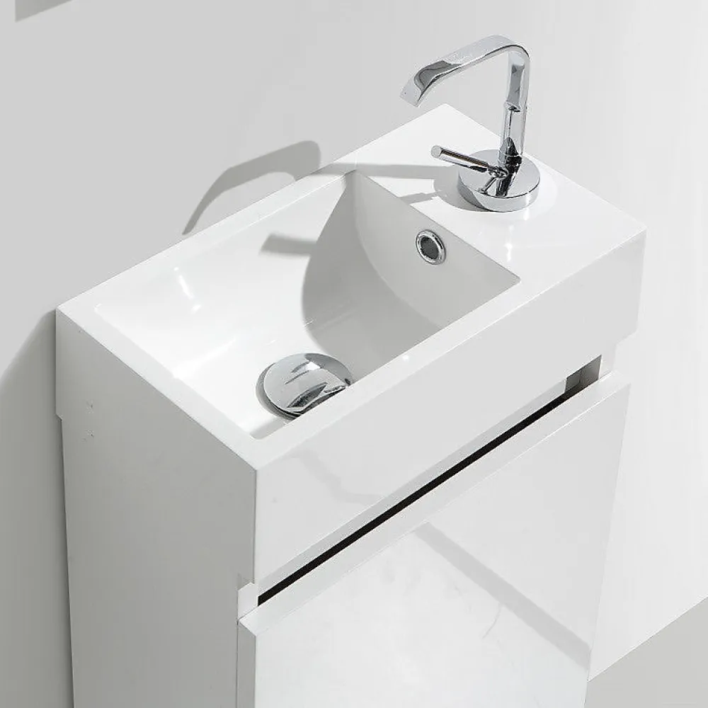 Lave-Mains|Stano Meuble lave-main salle de bain design SIENA largeur 40 cm blanc laque
