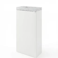 Lave-Mains|Homesight Meuble lave-mains à poser blanc mat l.44 cm Imandra + plan vasque effet marbre blanc, GoodHome