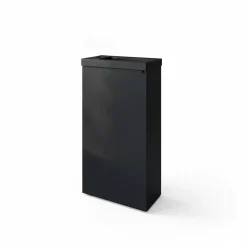 GoodHome Meuble lave-mains à poser noir mat l.44 cm Imandra + plan vasque noir résine Beni,