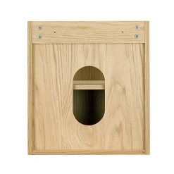 Homesight Meuble lave-mains à suspendre l.43,2 x H.48 x P.22,5 cm, effet chêne clair et jute, Java