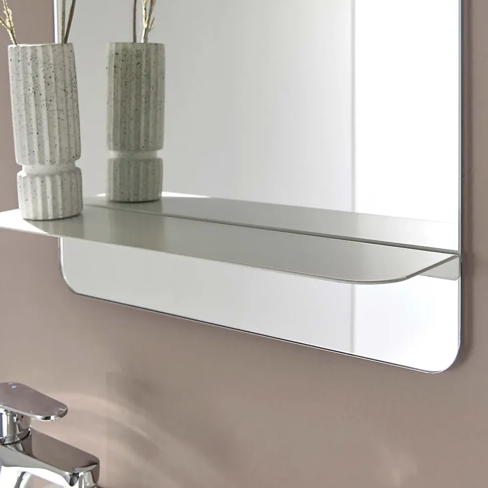 Lave-Mains|Mob-In Meuble lave-mains AVA noir carbone + miroir tablette blanche