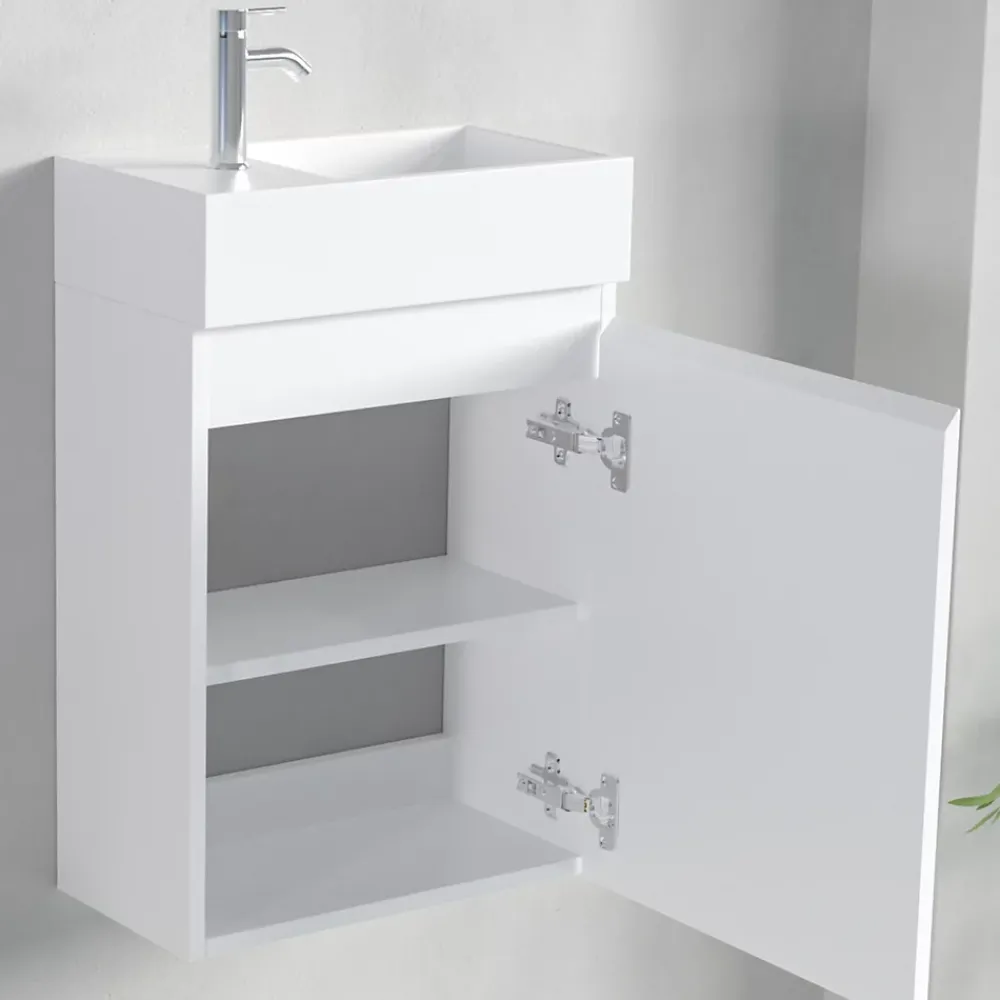 Lave-Mains|Lomazoo Meuble lave-mains blanc brillant Malibu - 40cm