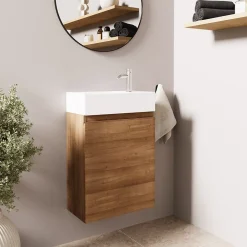 Lomazoo Meuble lave-mains chêne chaud Malibu - 40cm