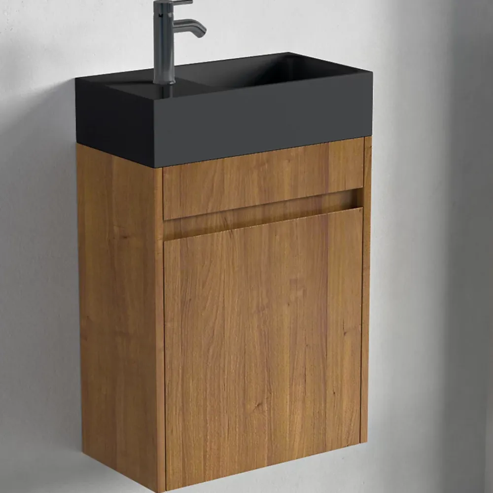 Lave-Mains|Lomazoo Meuble lave-mains chêne chaud Ibiza - 40cm