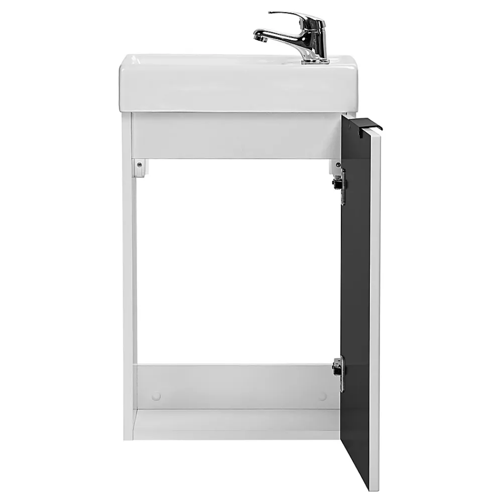 Lave-Mains|Petits-Meubles Meuble lave-mains 40cm 1 porte Adriel Blanc