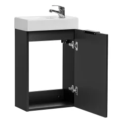 Lave-Mains|Petits-Meubles Meuble lave-mains 40cm 1 porte Adriel Noir
