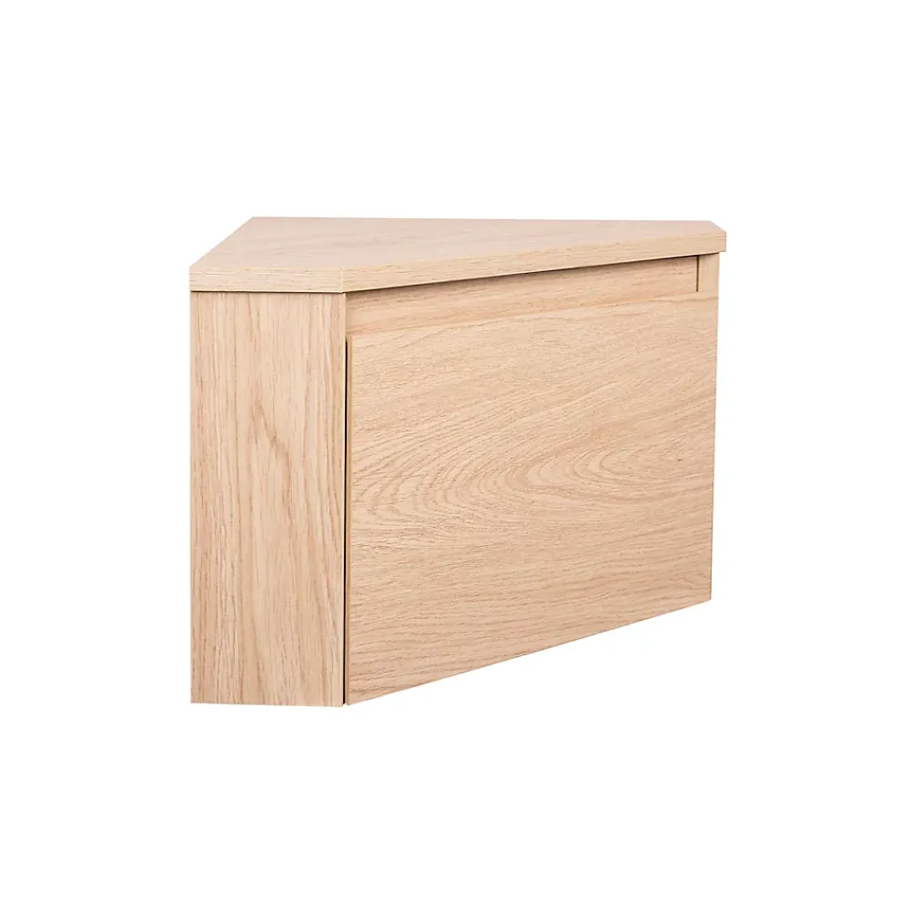 Homesight Meuble lave-mains d'angle à suspendre l.36,5 x H.28 x P.36,5 cm, effet bois, Noma