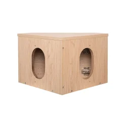 Homesight Meuble lave-mains d'angle à suspendre l.36,5 x H.28 x P.36,5 cm, effet bois, Noma