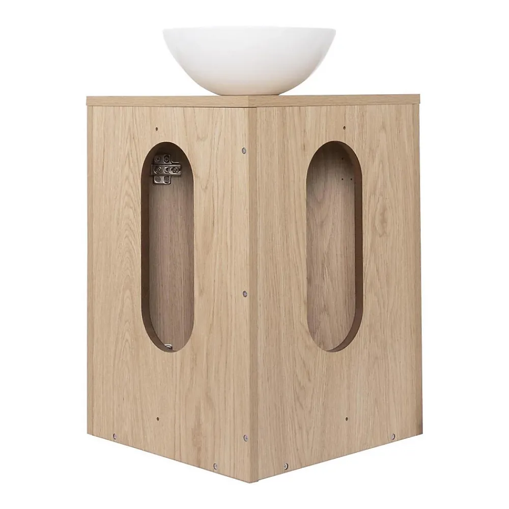 Mob-In Meuble lave-mains d'angle SORRENTO + vasque