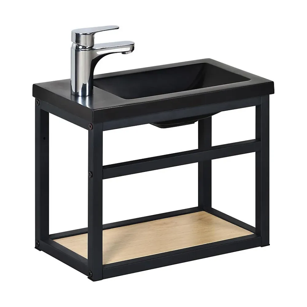 Lave-Mains|Mob-In Meuble lave-mains gain de place avec vasque résine 40x32.5cm