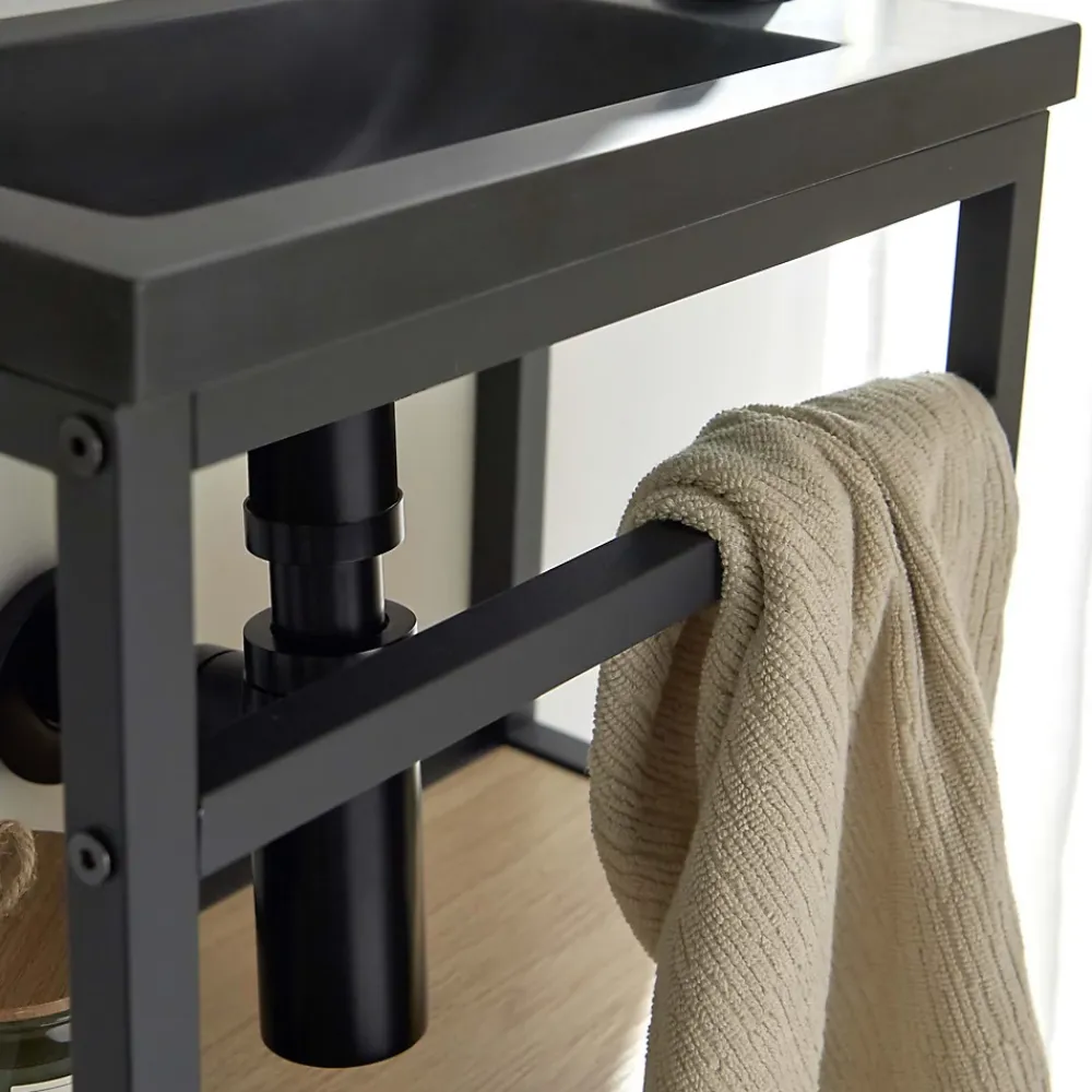 Lave-Mains|Mob-In Meuble lave-mains gain de place avec vasque résine 40x32.5cm