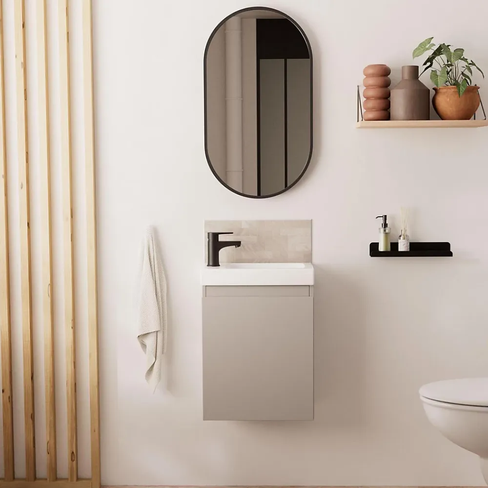 Lave-Mains|Mob-In Meuble lave-mains LISA + miroir ovale