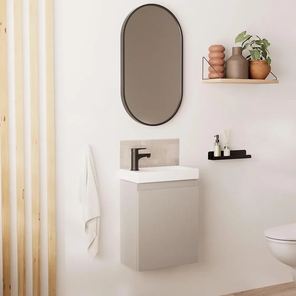 Lave-Mains|Mob-In Meuble lave-mains LISA + miroir ovale