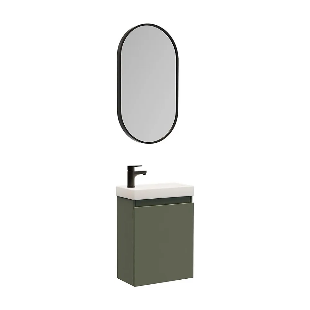 Lave-Mains|Mob-In Meuble lave-mains LISA + miroir ovale