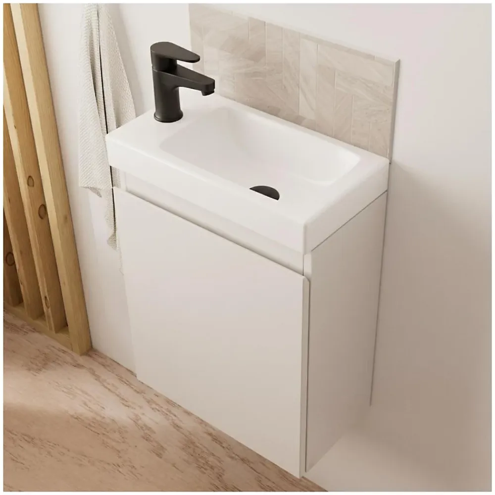 Mob-In Meuble lave-mains LISA + miroir ovale