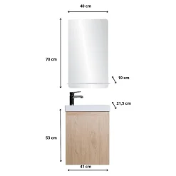 Mob-In Meuble lave-mains LISA + miroir tablette