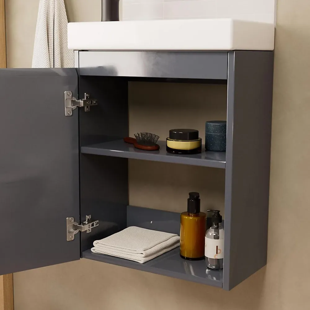 Mob-In Meuble lave-mains LISA + miroir ovale