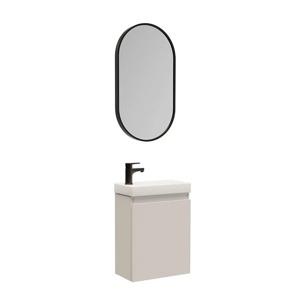 Mob-In Meuble lave-mains LISA + miroir ovale