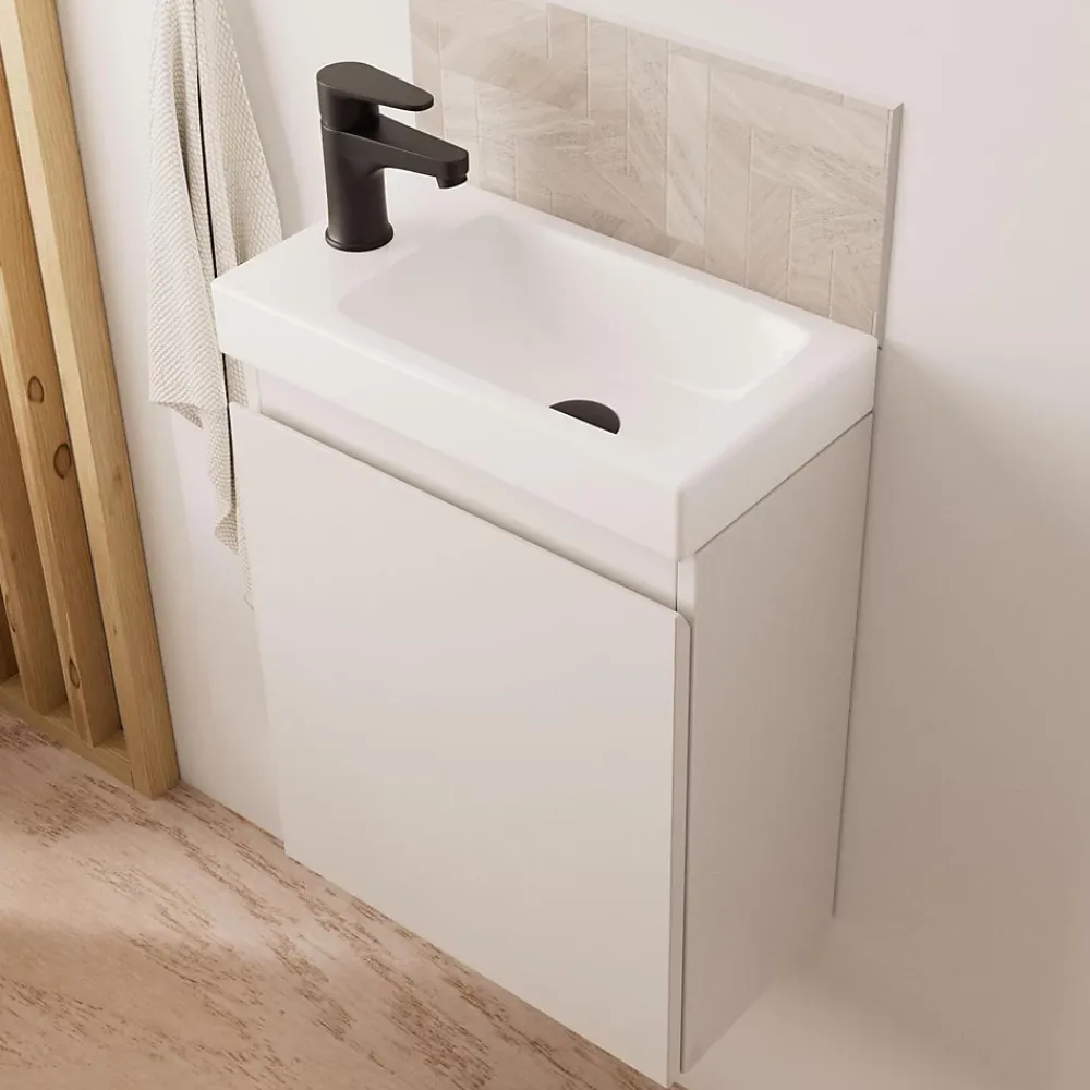 Mob-In Meuble lave-mains LISA + miroir ovale