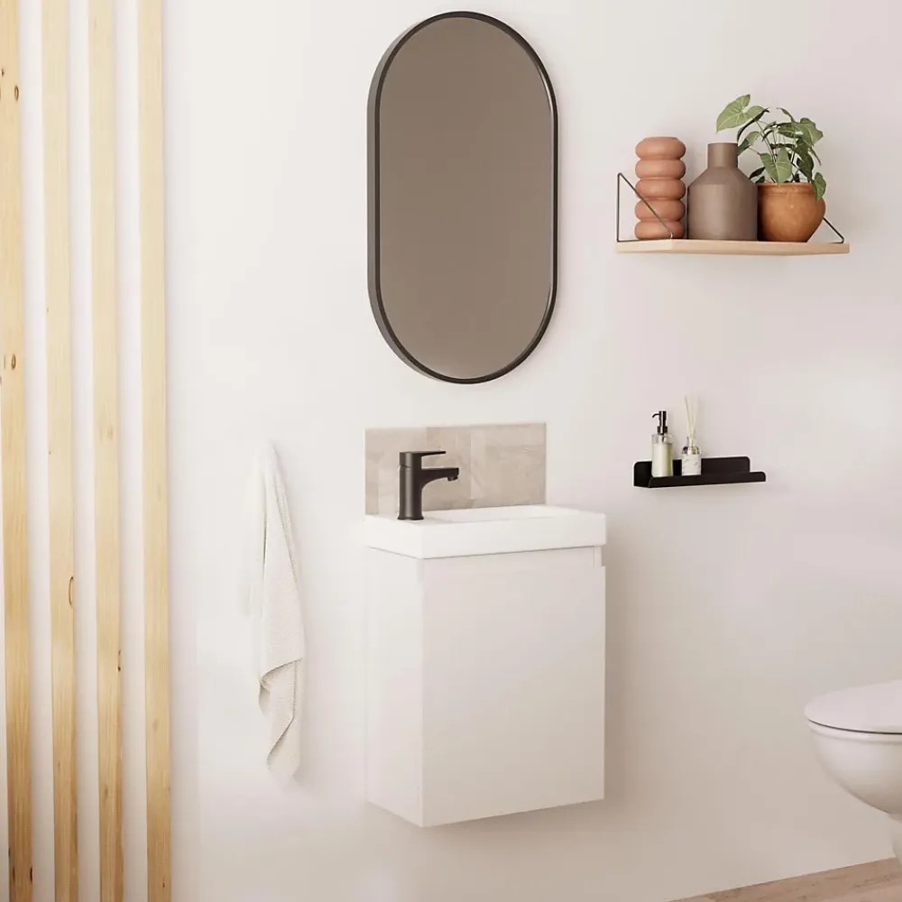 Mob-In Meuble lave-mains LISA + miroir ovale