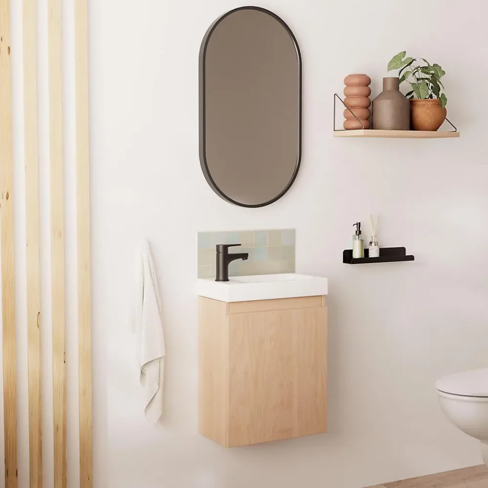Lave-Mains|Mob-In Meuble lave-mains LISA + miroir ovale