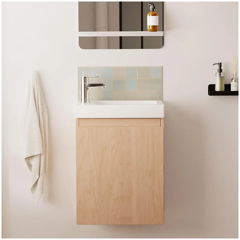Meuble Wc|Mob-In Meuble lave-mains LISA + robinet chromé