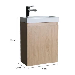 Meuble Wc|Mob-In Meuble lave-mains LISA + robinet chromé