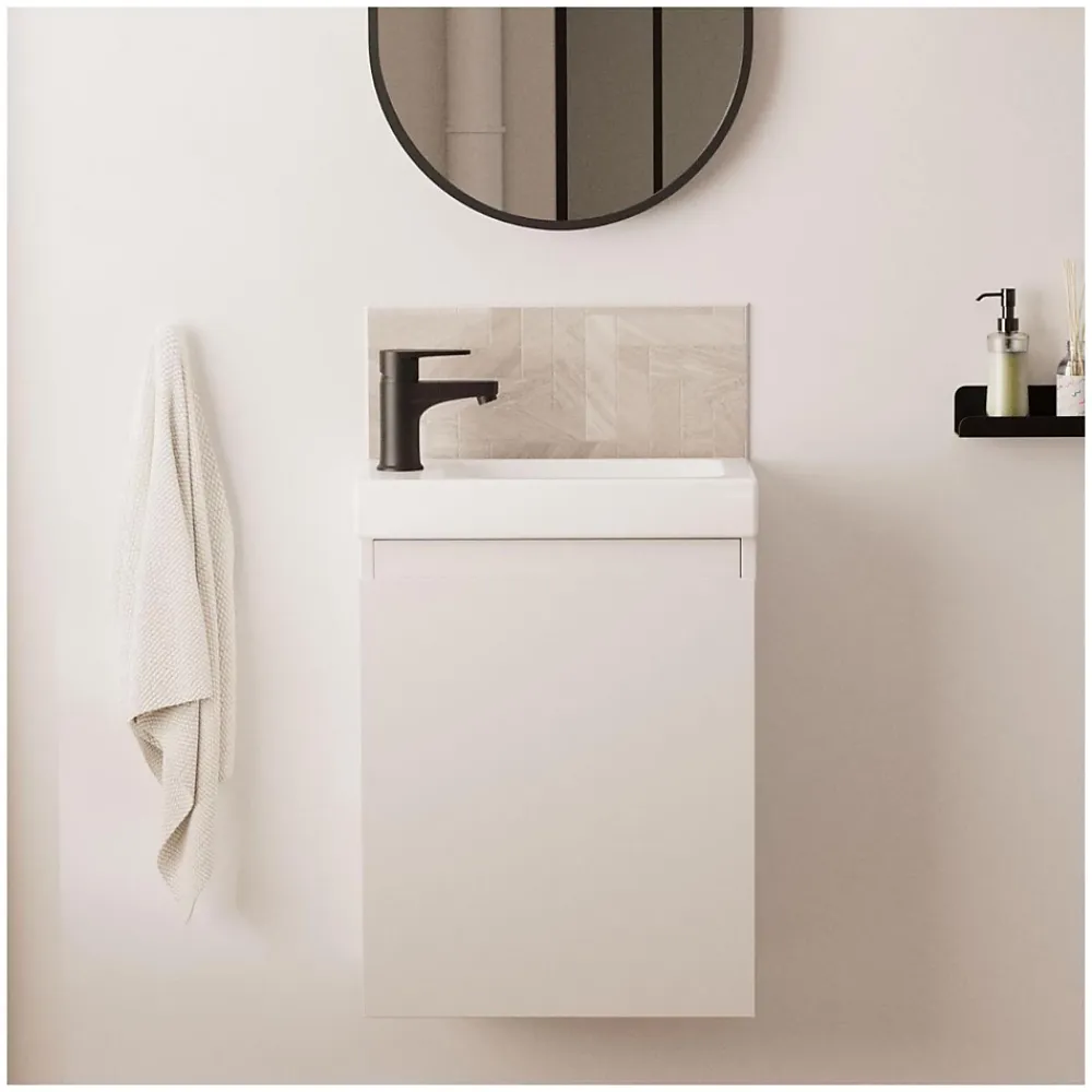 Mob-In Meuble lave-mains LISA + robinet noir