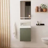 Lave-Mains|Mob-In Meuble lave-mains LISA + robinet chromé + miroir rectangulaire