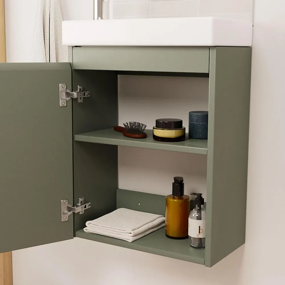 Lave-Mains|Mob-In Meuble lave-mains LISA + robinet chromé + miroir rectangulaire
