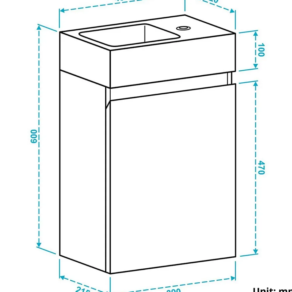 Lave-Mains|Lomazoo Meuble lave-mains noir mat - lavabo noir Bombay - 40cm
