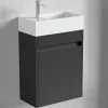 Lave-Mains|Lomazoo Meuble lave-mains noir mat Ibiza - 40cm