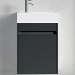 Lave-Mains|Lomazoo Meuble lave-mains noir mat Ibiza - 40cm
