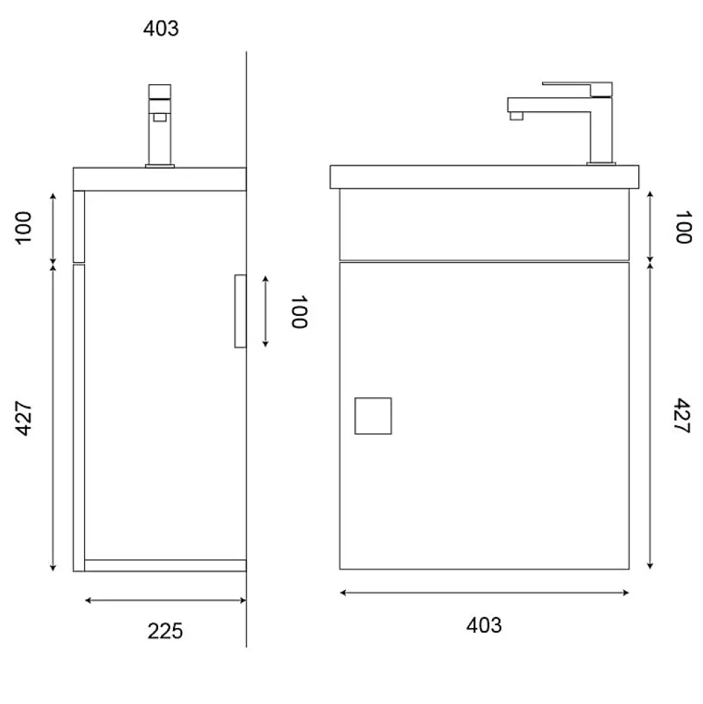 Lave-Mains|Cuisibane Meuble lave-mains SAFIA avec vasque et miroir - Blanc