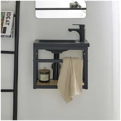 Lave-Mains|Mob-In Meuble lave-mains SAO + robinet noir