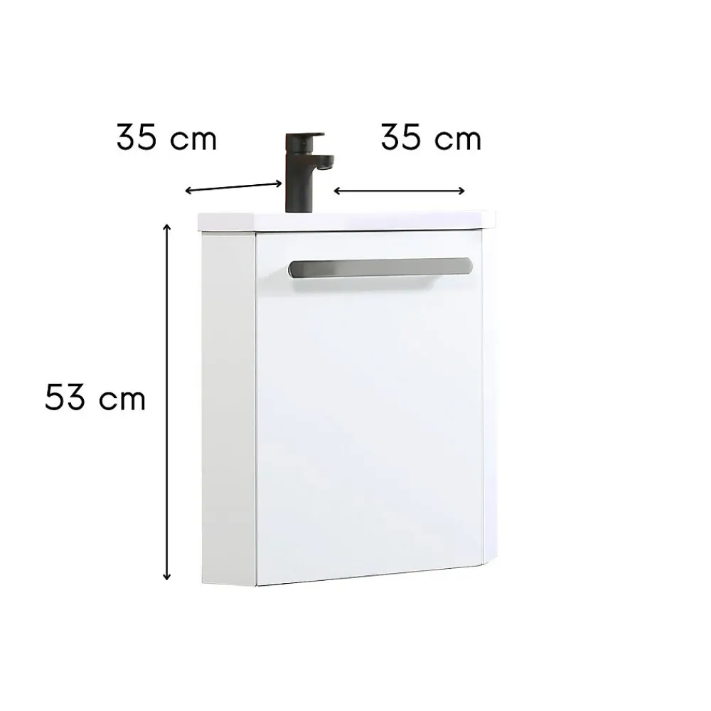 Mob-In Meuble lave-mains SKINO + robinet chromé