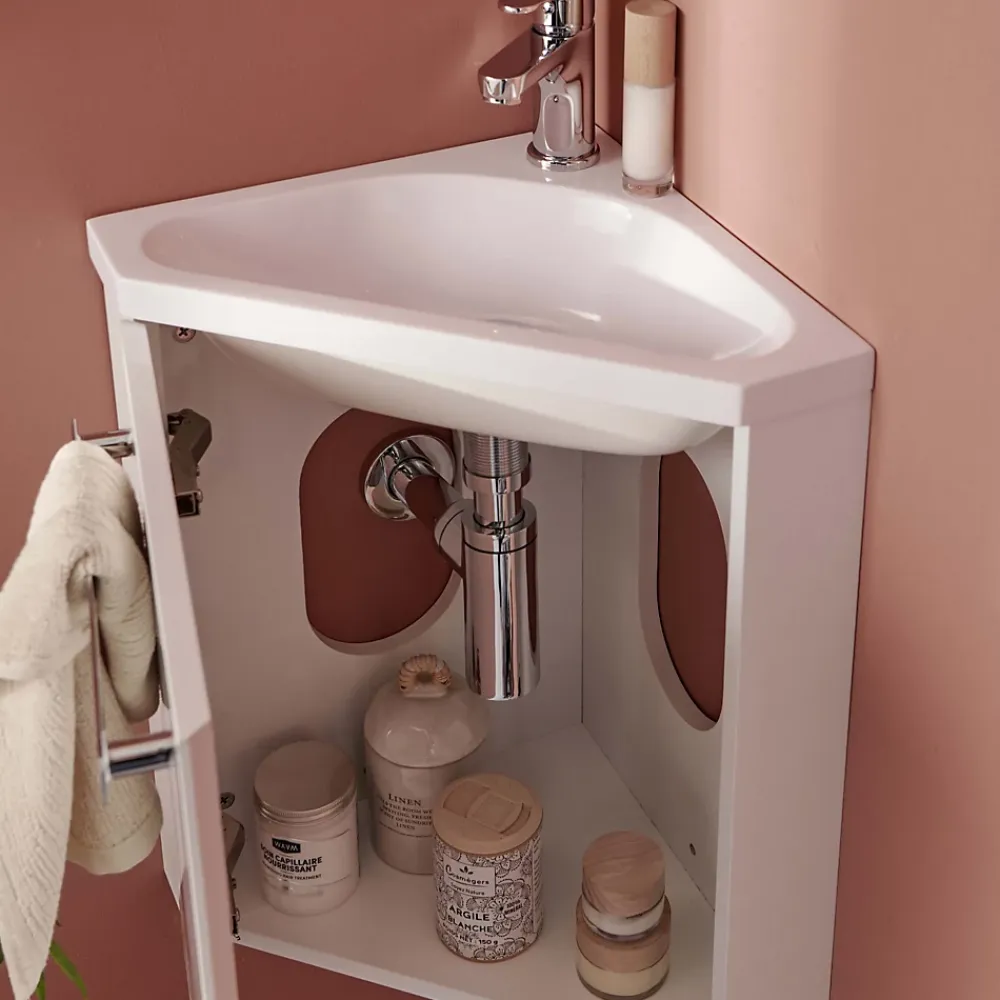 Mob-In Meuble lave-mains SKINO + robinet chromé