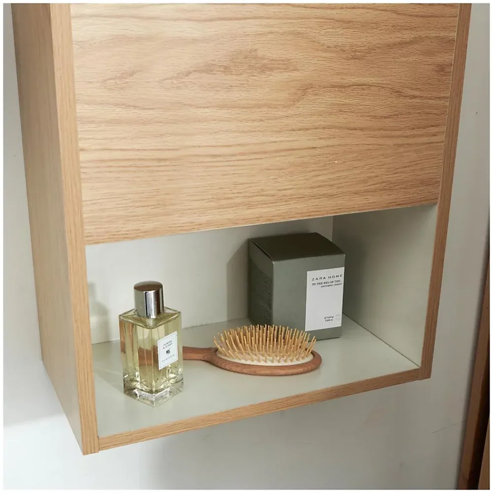 Lave-Mains|Mob-In Meuble lave-mains suspendu avec niche et vasque résine 53x40cm