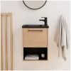 Lave-Mains|Mob-In Meuble lave-mains suspendu avec niche et vasque résine 53x40cm